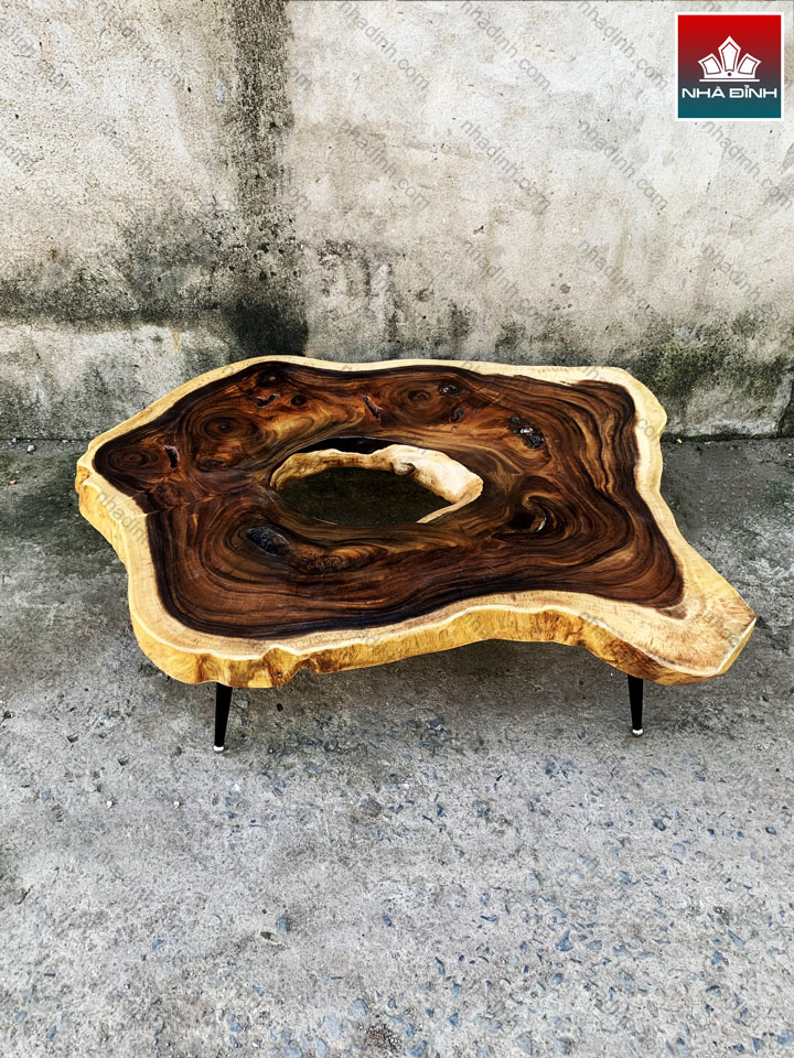 Bàn Sofa Nguyên Tấm Gỗ Me Tây