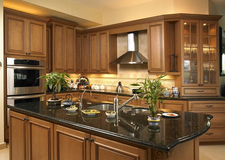 tủ bếp gỗ sồi