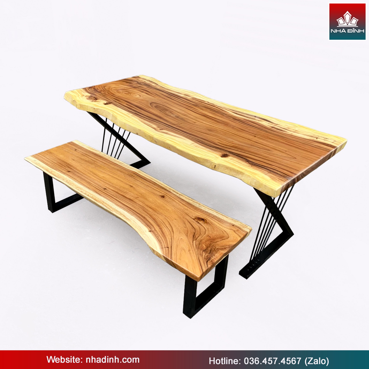 Bàn gỗ nguyên Tấm