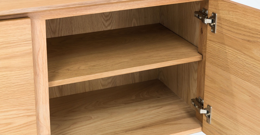 Tủ Trang Trí Gỗ Sồi 3 Hộc Tủ Cao 75 Ngang 180 Sâu 45 (cm)