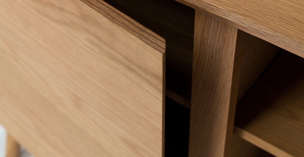 Tủ Trang Trí Gỗ Sồi 3 Hộc Tủ Cao 75 Ngang 180 Sâu 45 (cm)