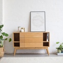 Tủ Trang Trí Gỗ Sồi Cao 80 Ngang 150 Rộng 40 (cm)