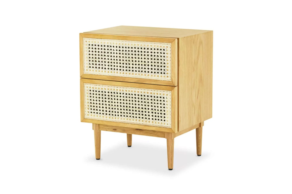 Tủ Đầu Giường 2 Hộc Gỗ Sồi (Oak) Ngang 50 Sâu 38 Cao 60 (cm)