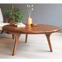 Bàn Sofa Gỗ Sồi (Oak) Đường Kính 90 Cao 45 (cm)