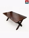 Bàn Ăn Gỗ Me Tây Sơn Màu Óc Chó Dài 159 Rộng 89 Dày 5 Cao 75 (cm)