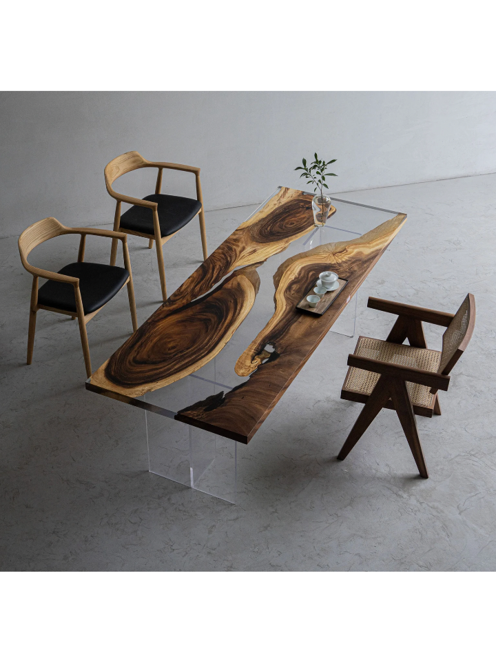 Bàn Gỗ Epoxy Me Tây Dài 180 Rộng 90 Cao 75 (cm)