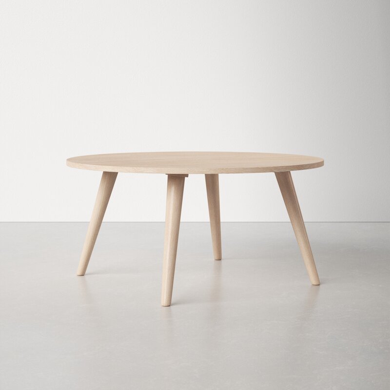 Bàn Trà Tròn Gỗ Sồi Cao 43 Đường Kính 91 (cm)