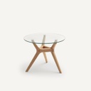 Bàn Trà Gỗ Sồi Cao 40 Đường Kính 50 (cm)