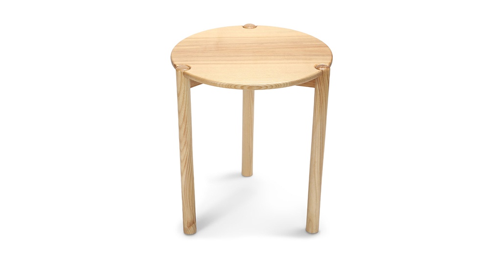 Bàn Góc Sofa Gỗ Tần Bì Cao 53 Đường Kính 45 (cm)