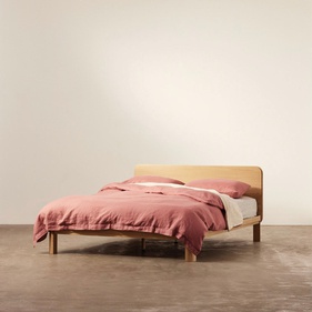 [OAKGI184] Giường Ngủ Gỗ Sồi Cao 83 Ngang 210.5 Rộng 188 (cm)