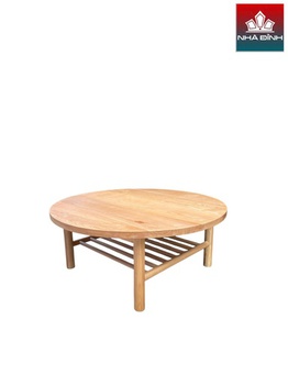 [ASHBSF64] Bàn Trà Gỗ Tần Bì Cao 37 Đường Kính 90 (cm)