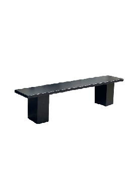 [ASHGBAN4] Ghế Băng Sơn Đen Gỗ Tần Bì (Ash) Dài 210 Rộng 40 Cao 45 (cm)