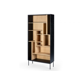 [OAKK29] Kệ Sách Sơn Đen Gỗ Sồi (Oak) Cao 207 Ngang 100 Sâu 37 (cm)