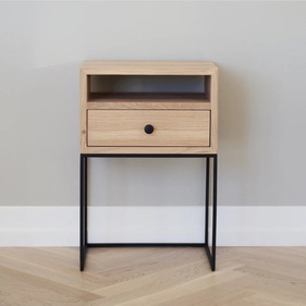 [OAKGI168] Tủ Đầu Giường Có Ngăn Kéo Gỗ Sồi (Oak) Ngang 40 Cao 60 Sâu 30 (cm)