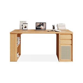 [OAKBLV121] Bàn Làm Việc Kết Hợp Lưới Mây Gỗ Sồi Cao 75 Rộng 140 Sâu 60 (cm)