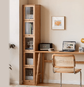 [OAKTS48] Tủ Sách Gỗ Sồi Cao 145 Ngang 30 Rộng 30 (cm)