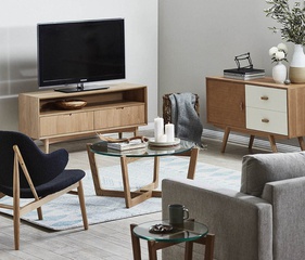 [OAKBSF207] Bàn Trà Gỗ Sồi Cao 40 Đường Kính 91 (cm)