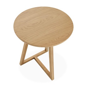 [OAKBSF218] Bàn Góc Cà Phê  Gỗ Sồi Cao 57 Đường Kính 46 (cm)