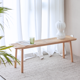 [OAKGBAN69] Ghế Băng Gỗ Sồi Cao 42 Ngang 120 Rộng 28 (cm)