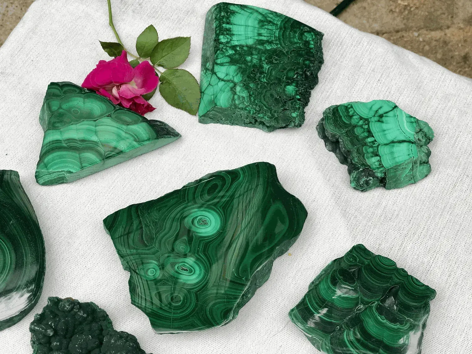 Đá Lông Công (Malachite)