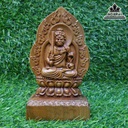 Tượng Bất Động Minh Vương Để Xe Gỗ Bách Xanh 