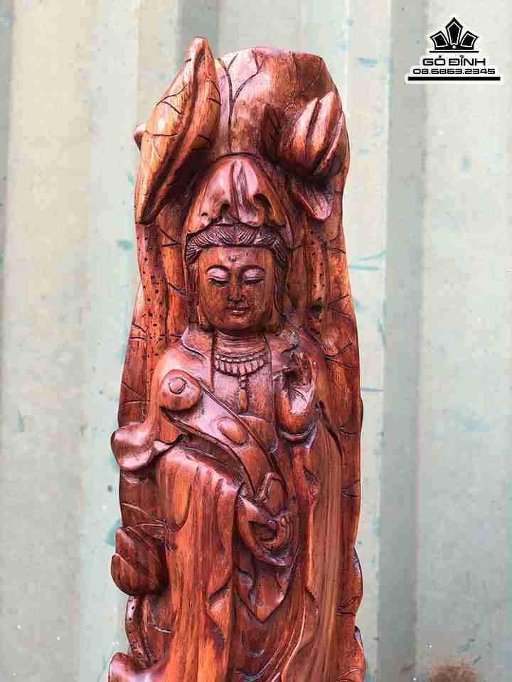 Tượng Phật Bà Quan Âm Gỗ Sưa 