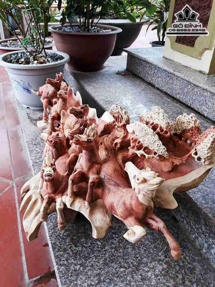 Cầu bát mã phi thiên gỗ hương  2