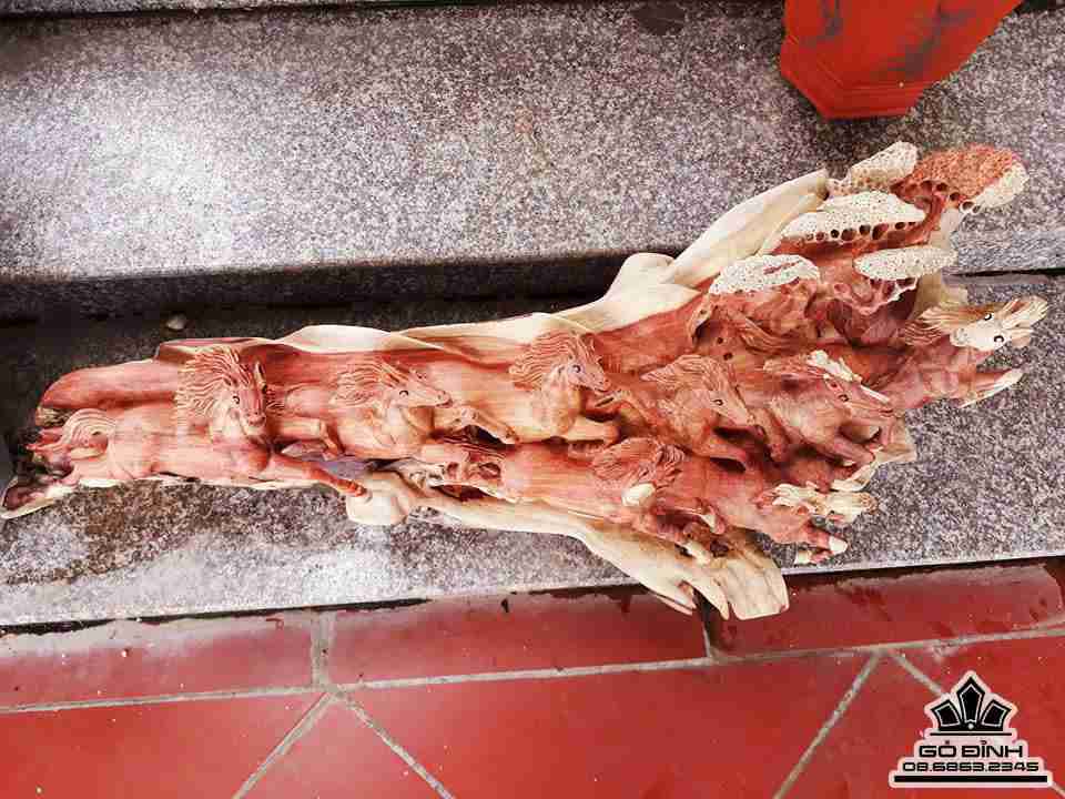 Cầu bát mã phi thiên gỗ hương  3