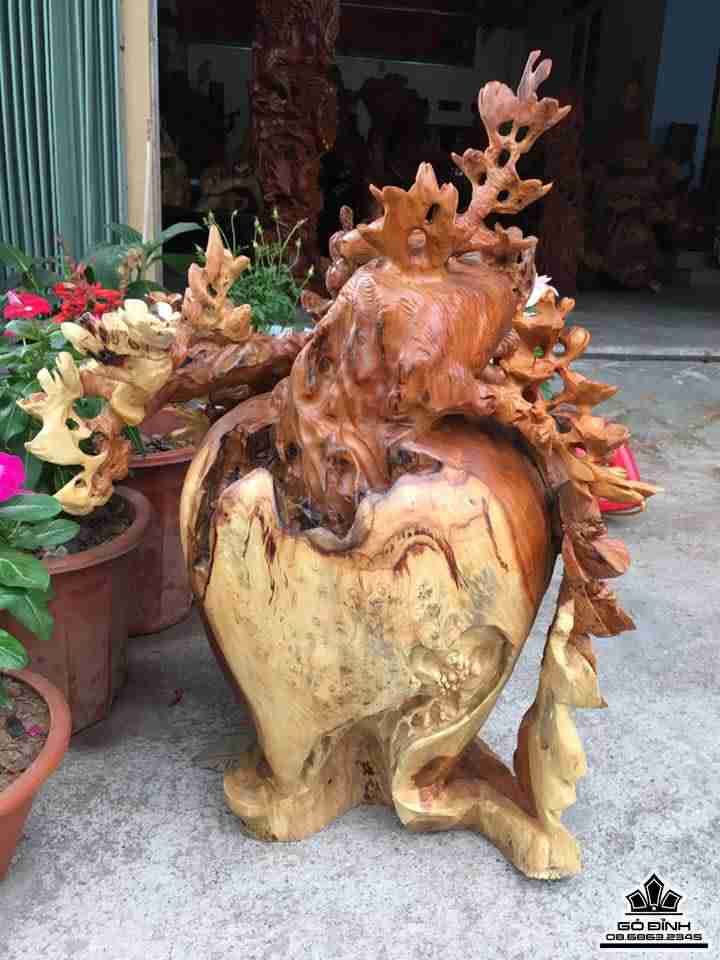 Bình mai lan điểu gỗ hương 6