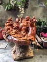 Phật di lặc ngũ phúc gỗ hương  3