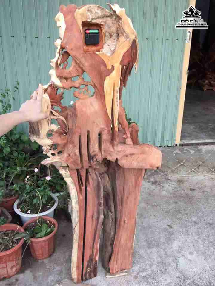 Đồng hồ song mã gỗ hương  4