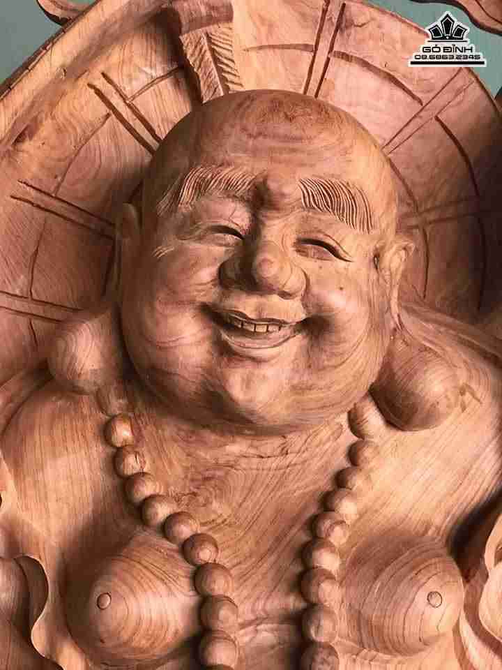 Phật di lặc và ngũ phúc gỗ hương 1