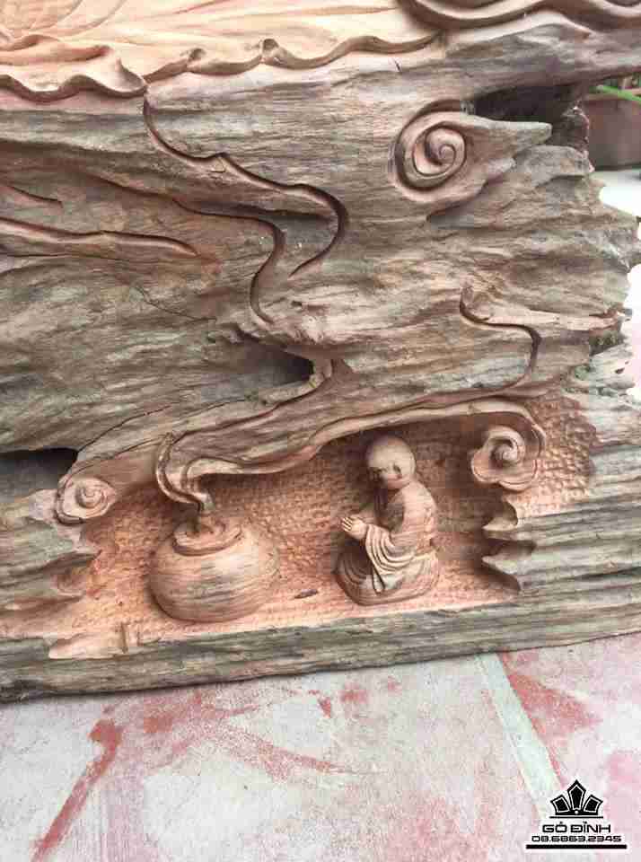 Phật nằm ngủ gỗ hương dài 62 cao 46  dày 27 (cm)4