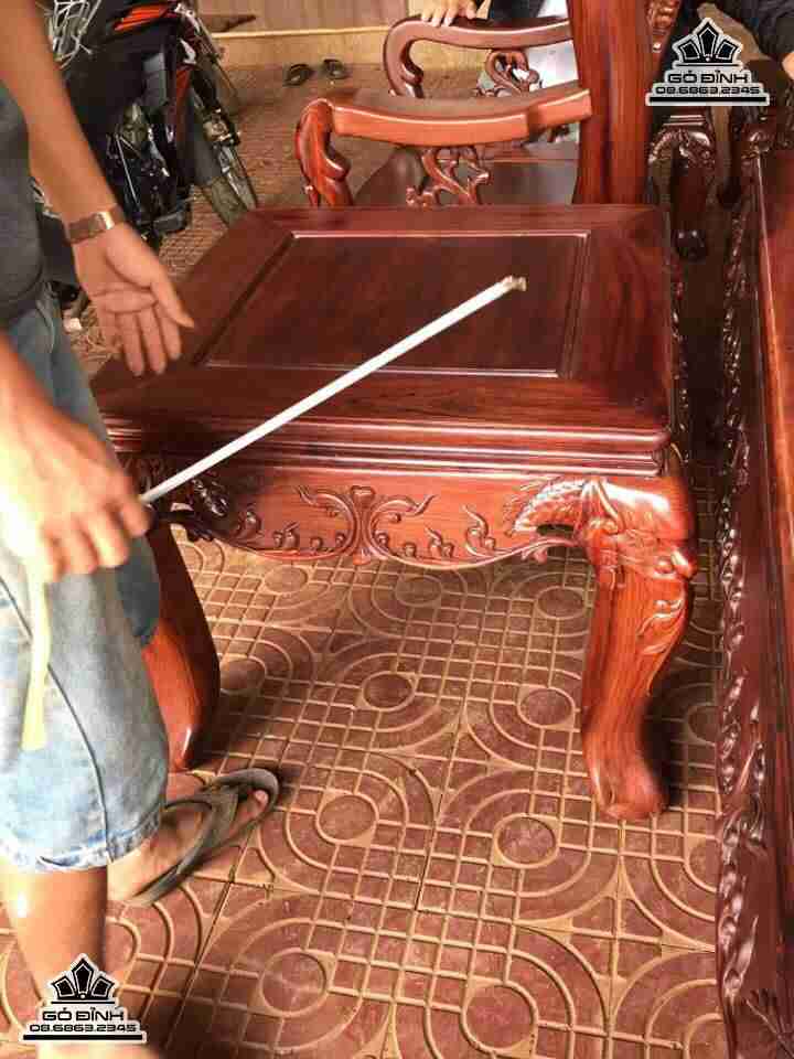Bộ bàn ghế đào gỗ cẩm chỉ Việt  1