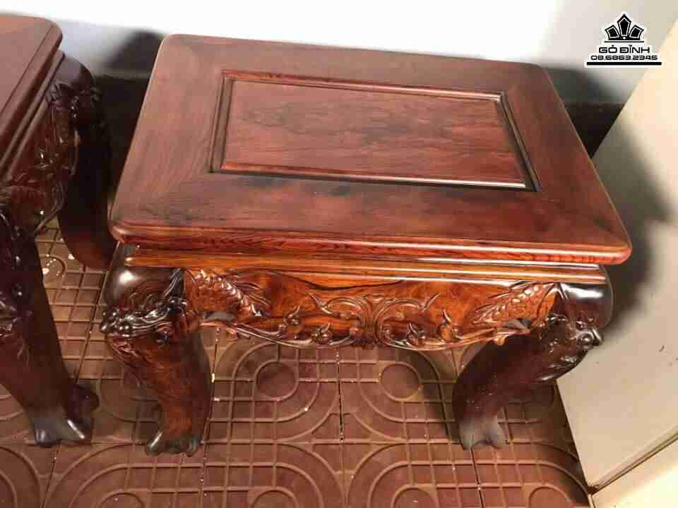 Bộ bàn ghế đào gỗ cẩm chỉ Việt  3