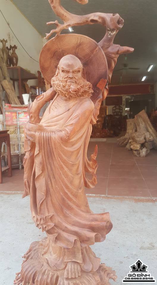 Đạt ma quá hải gỗ hương  4