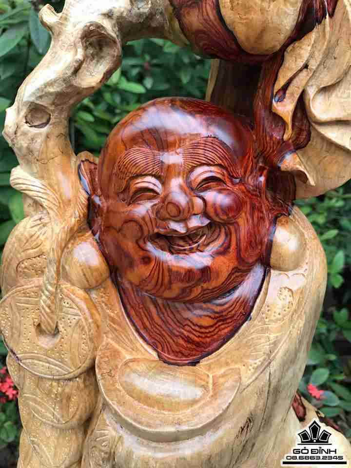 Phật di lặc gỗ cẩm  2