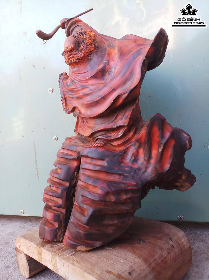 Đạt ma xuất quyền gỗ trắc đỏ đen 3