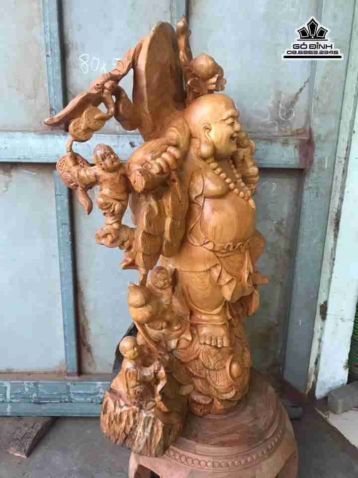 tuong-Phat-di-lac-ngu-phuc-go-po-mu-cao-80-rong-50-day-30-cm