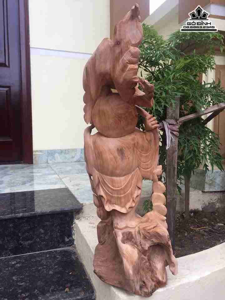 mua-tuong-Phat-di-lac-va-tam-phuc-go-ngoc-am-Ha-Giang-cao-56-rong-23-day-16-cm