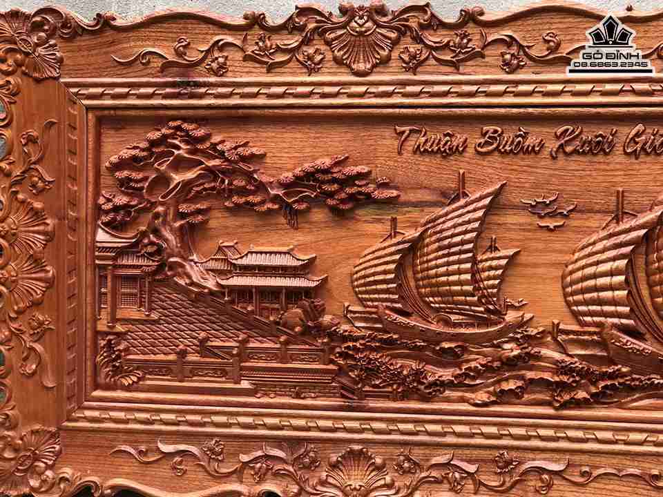 Tranh-Thuan-Buom-Xuoi-Gio-Go-Phong-Thuy