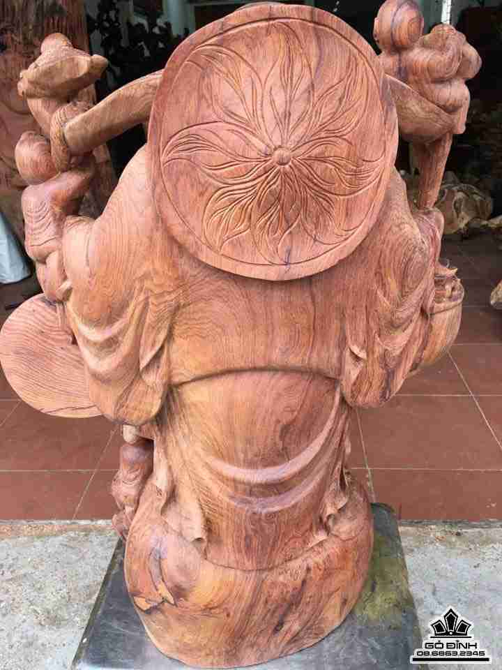 Phật di lặc gánh tiền gỗ cẩm Phat-di-lac-ganh-tien-go-cam-cao-73-rong-56-sau-30-cm