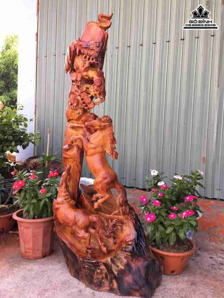 Song mã uyên ương gỗ hương 2