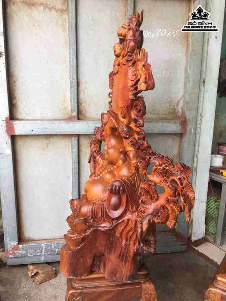 tuong-Phat-di-lac-ngu-phuc-go-huong-cao-100-rong-80-day-35-cm