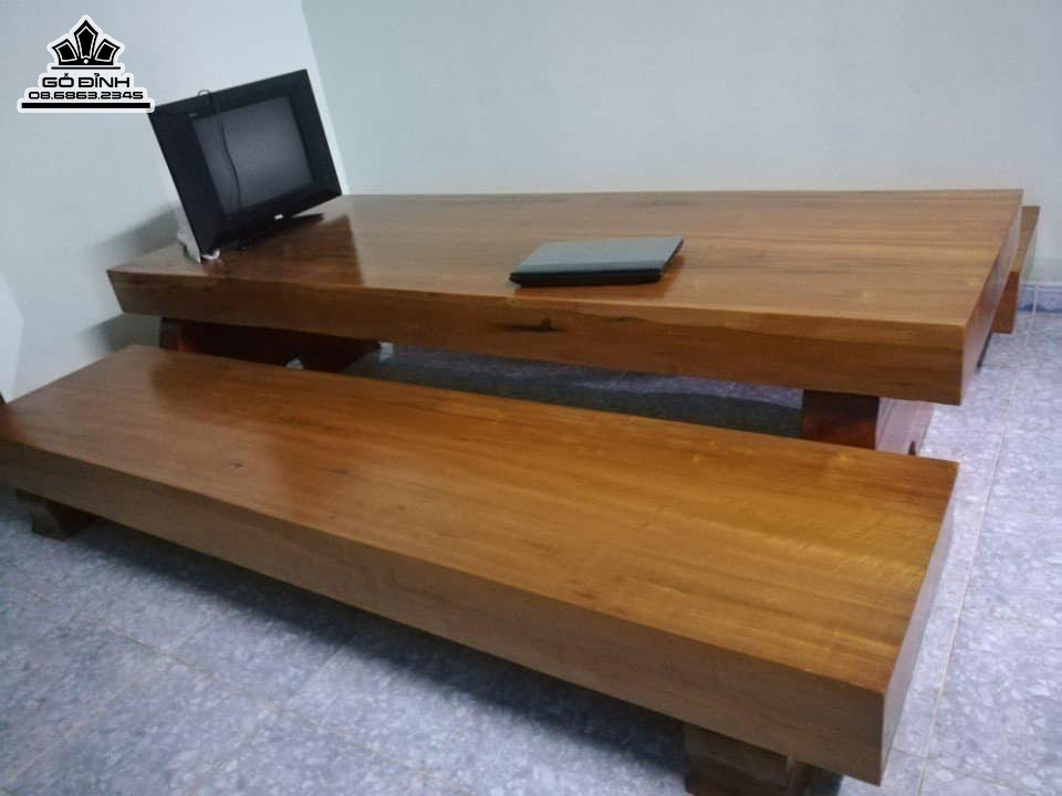 Bo-ban-3-tam-go-doi-nguyen-khoi-Ban-dai-2m63-rong-89cm-day-16cm-Ghe-dai-2m64-rong-60cm-day-19cm