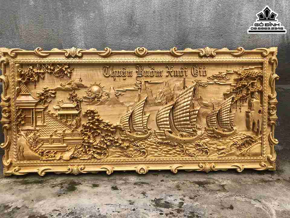 Tranh-Thuan-Buom-Xuoi-Gio-Go-Bo-Ma