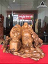 Tượng Phật Di Lặc Tam Phúc Gỗ Bách Xanh 