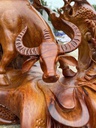 Tượng Tiểu Đồng Cưỡi Trâu Gỗ Hương Việt 
