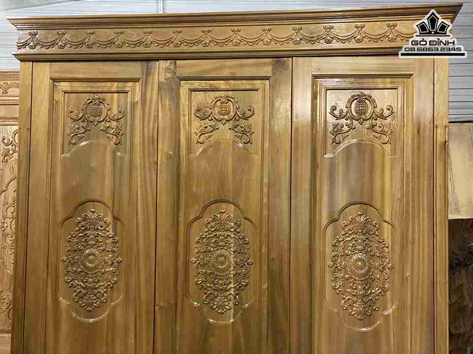 Tủ Quần Áo 3 Cánh Gỗ Dổi 3