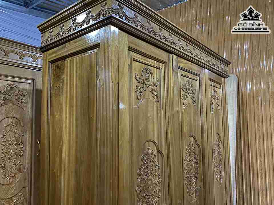 Tủ Quần Áo 3 Cánh Gỗ Dổi 6